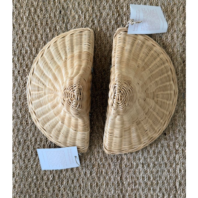 Pair Amanda Lindroth "Baytree" Wicker Brackets For Sale - Image 10 of 10