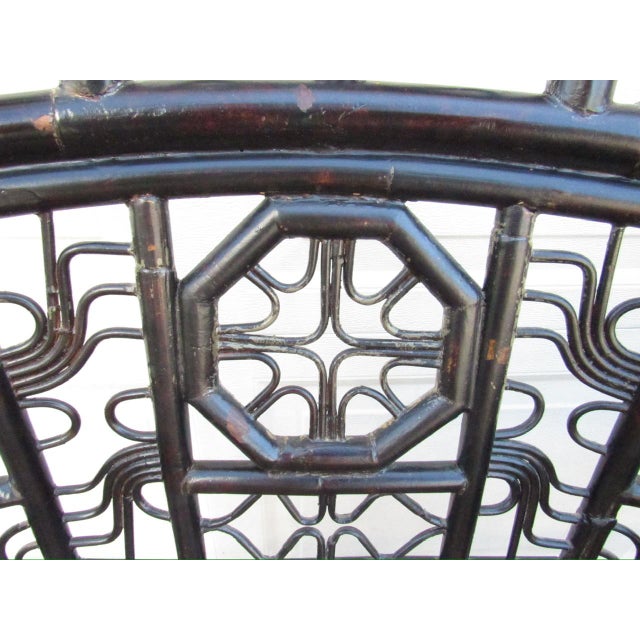 Pair of Ebonized Bamboo Armchairs in the Brighton Pavillion Style For Sale - Image 14 of 18