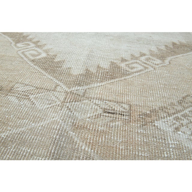 1970s Vintage Handmade Wool Cotton Turkish Beige Runner Rug For Sale In San Francisco - Image 6 of 11