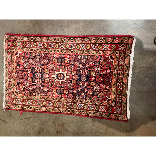 Traditional 1990s Handwoven Persian Hamedan Area Rug 2'0" X 3'3" For Sale - Image 3 of 6