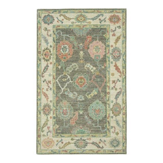Turkish Oushak Rug 4' x 6'4" #20353 For Sale