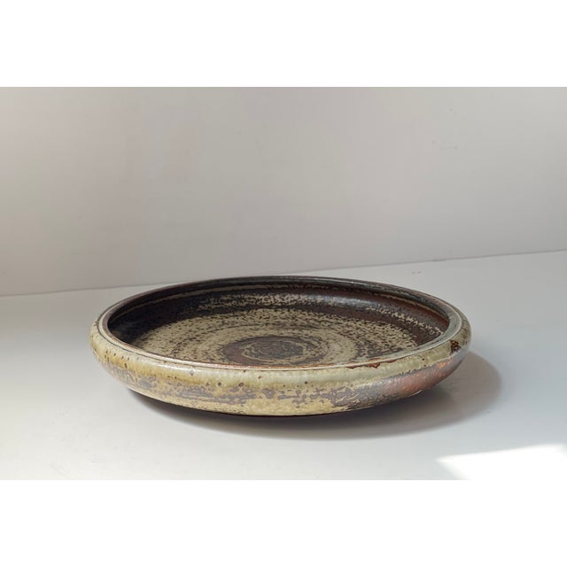 Ceramic Danish Glazed Stoneware Dish by Carl Halier for Royal Copenhagen, 1960s For Sale - Image 7 of 9