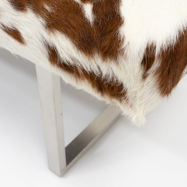 Swiss Design Permesso Bench in Cowhide from Girsberger, 2008 For Sale - Image 12 of 14