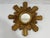Rustic European 1950s Italian 14.5" Giltwood Sunburst Wall Mirror For Sale - Image 3 of 18