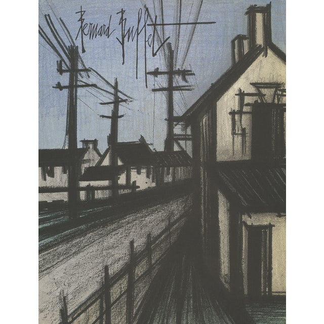 Original 1967 Lithograph "La Route Du Village" (The Village Road) by Bernard Buffet For Sale