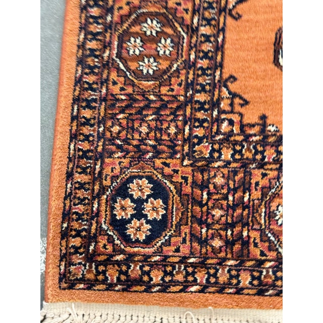 10ft 1in X 14ft 7in Karastan Bokhara Terra Cotta Wool Area Rug For Sale - Image 4 of 15