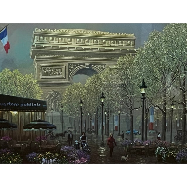 French Limited Edition Serio Lithograph "Arc De Triumph" Signed/ 1292/2250 For Sale - Image 3 of 12