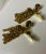 This is part of Chairish’s Costume Jewelry assortment. Gold Tassel Earrings w 1940s rivet construction and clip-ons.