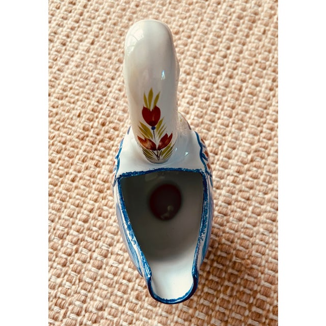 Henriot Quimper Hand Painted Duck-Vase/Planter/Decorative Accent For Sale - Image 9 of 9