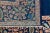 1920s Antique Small Geometric Floral Denim Blue & Beige Accent Rug - 3’1” x 4’ For Sale - Image 9 of 10