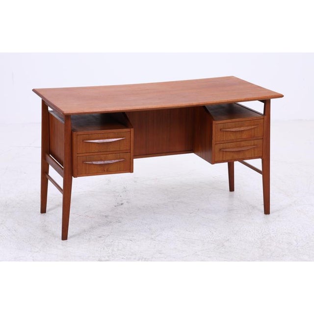 Vintage Teak Desk by Gunner Nielsen for Tibergaard, 1960s For Sale - Image 4 of 18