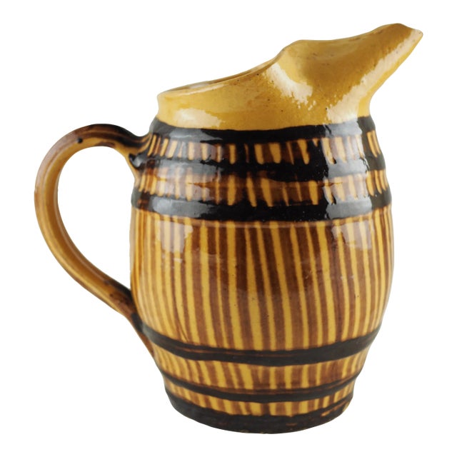 Early 20th Century Provencal Pottery, French Folk Art French Pub / Café Jug For Sale