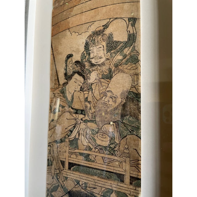 Japanese 18th Century Katsukawa Shunshō Woodblock Print of the Seven Lucky Gods, Framed For Sale - Image 3 of 12