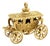Mid 20th Century 14k Yellow Gold Carriage Charm 9.48g Intricate Design For Sale