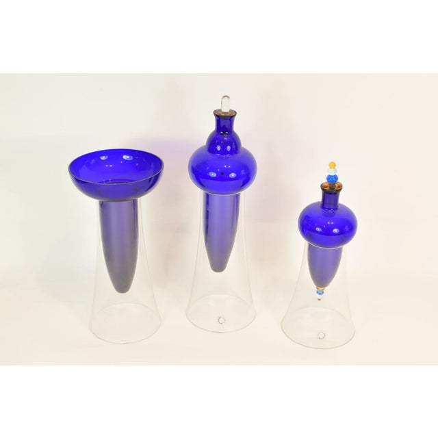 1990s Triptych Vases by Carlo Nason, Italy, 1990, Set of 3 For Sale - Image 5 of 8