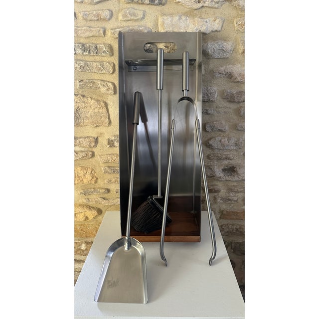 Vintage Fireplace Tool Set in Metal, 1970, Set of 3 For Sale - Image 10 of 12
