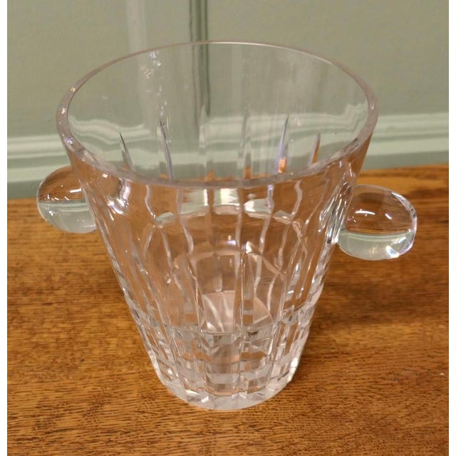 Art Deco Ice Bucket, Hand Cut French Crystal Wine Cooler A very stylish piece with straight elegant lines, sweeping...
