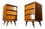 Architectural Pair of Brazilian Modern Side Tables With Drawers in Ivory Wood, 1950s For Sale