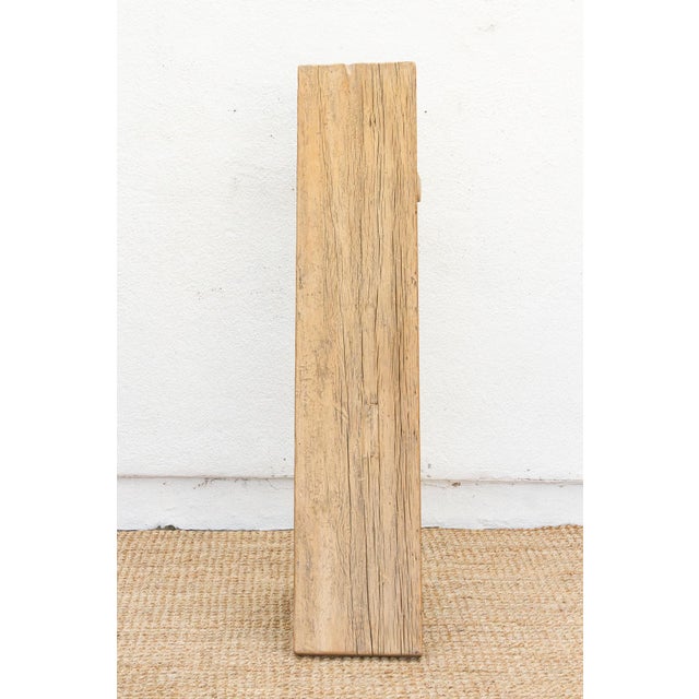 1960s Artisanal Bleached Wood Robust Bench For Sale - Image 5 of 6