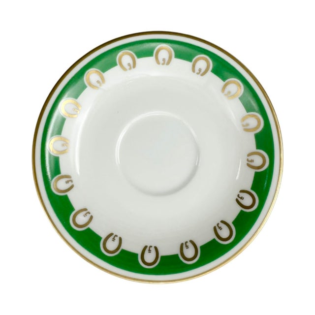 Ceramic Vintage Jockey Restaurant Madrid Equestrian Demitasse Cup & Saucer For Sale - Image 7 of 10