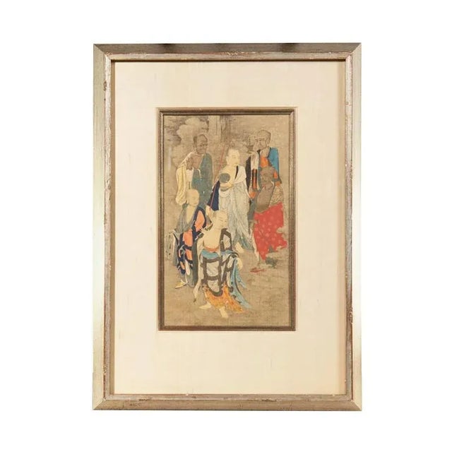 Japanese Antique Japanese Buddhist Framed Collotype Prints- a Set of 3 For Sale - Image 3 of 13