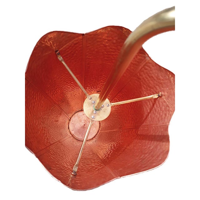 Vintage Copper Umbrella Stand in Hammered, Copper, Brass Handle, 1950 For Sale - Image 3 of 8