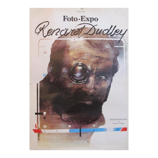 1977 Original Polish Poster, Photography Exhibition Renard Dudley For Sale