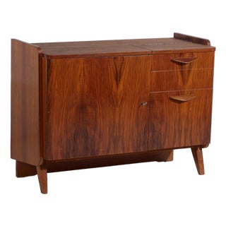 Mid-Century Asymmetric Walnut Sideboard by Amaru For Sale