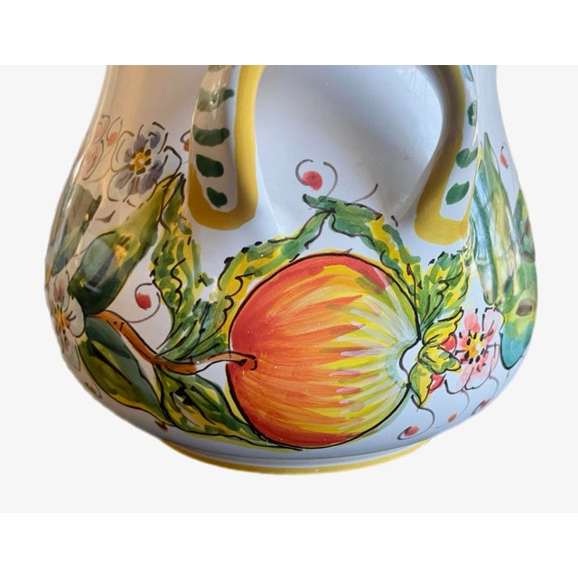 2000 - 2009 Italian Hand Painted Ceramic Biscotti Jar For Sale - Image 5 of 7