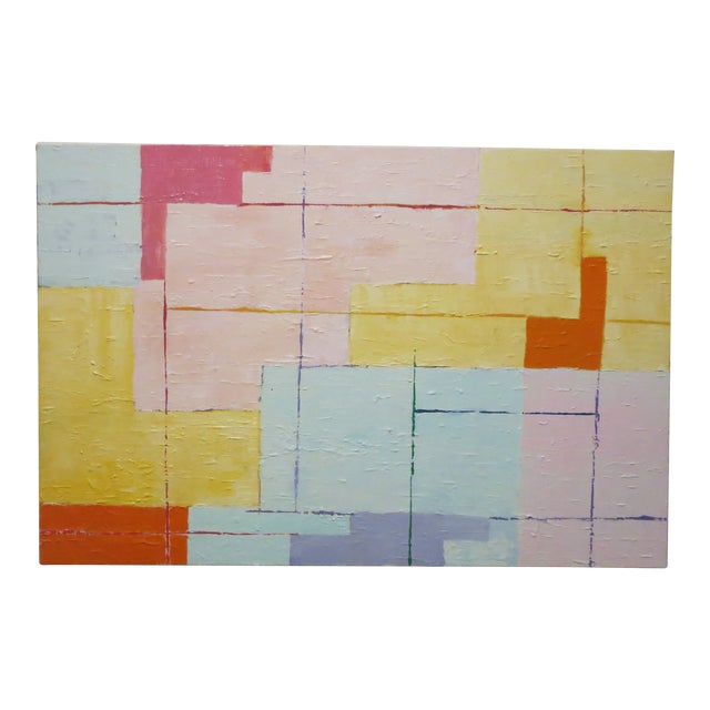 Connections 001 Colorful Abstract Modern Original Oil Painting For Sale