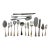 New 1980s Dessert Spoon & Fork, Du Barry - Set of 12 For Sale