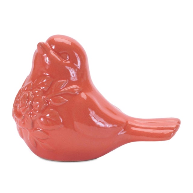 2020s Ceramic Floral Bird Figurine (Set of 6) For Sale - Image 5 of 7