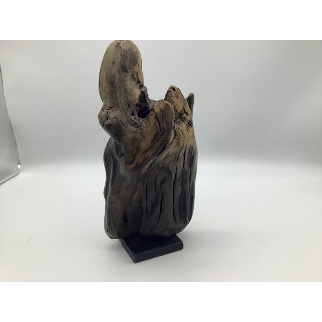 A nice piece of driftwood, turned into a cool sculpture. The sculpture is in perfect condition. The top of the sculpture...