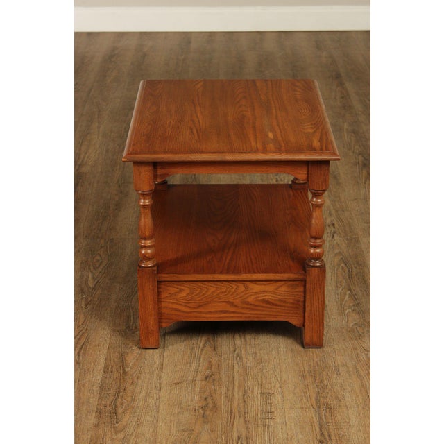 Pennsylvania House Solid Oak Two Tier End Table With Drawer For Sale - Image 15 of 18