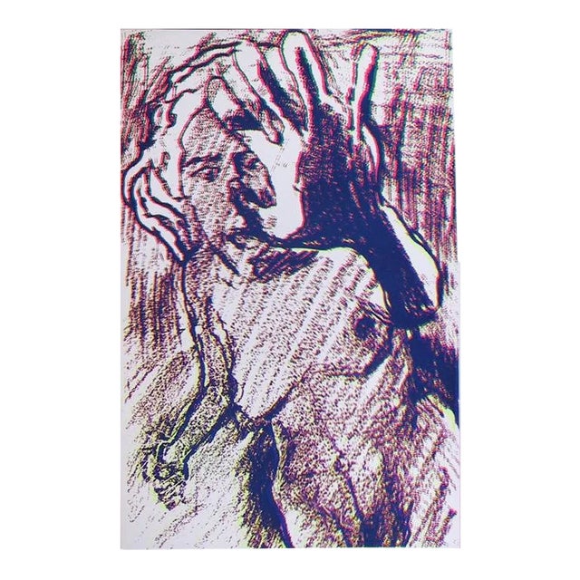 1970s White Nude Silkscreen by Lloyd Fertig For Sale