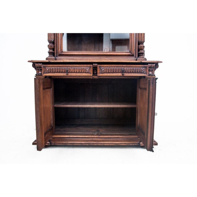 Antique French Oak Display Cabinet, 1870 For Sale - Image 3 of 11
