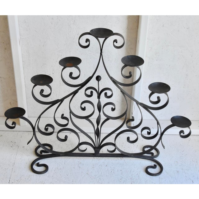 Spanish Style Forged Wrought Iron Floor Candelabra 7 Candle Holder Chairish