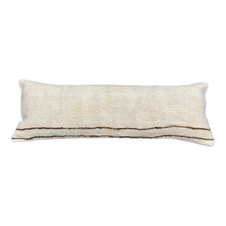 Turkish Hemp Pillow Cushion Natural Beige Brown Cushion Cover 14x40 For Sale