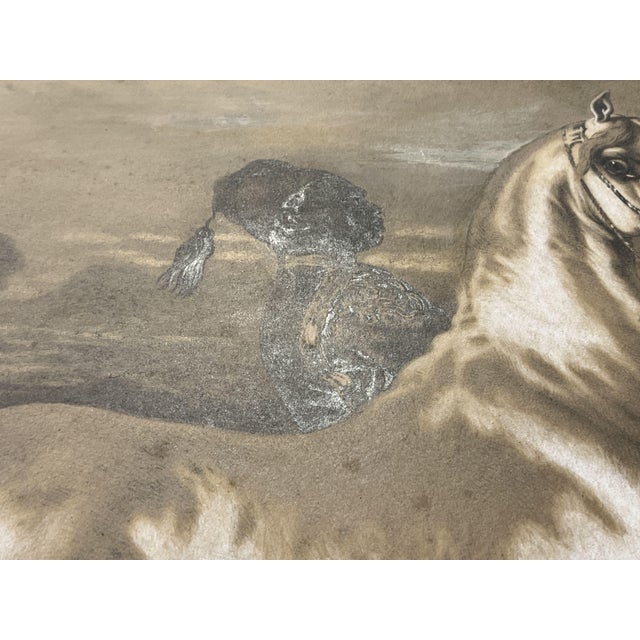 Charles Bargue after Alfred De Dreux, Horse, 1859, Pencil Drawing on Lithograph For Sale - Image 4 of 5