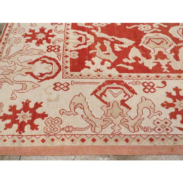 Galerie Shabab Collection Early 20th Century Turkish Oushak Room Size Carpet For Sale In New York - Image 6 of 8