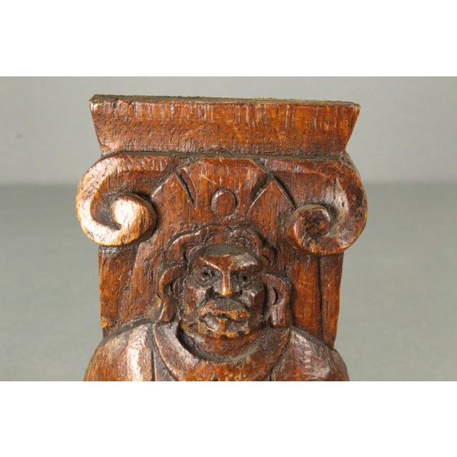 Antique Carved Oak Small Panels Male Portraits Busts, English For Sale - Image 15 of 18