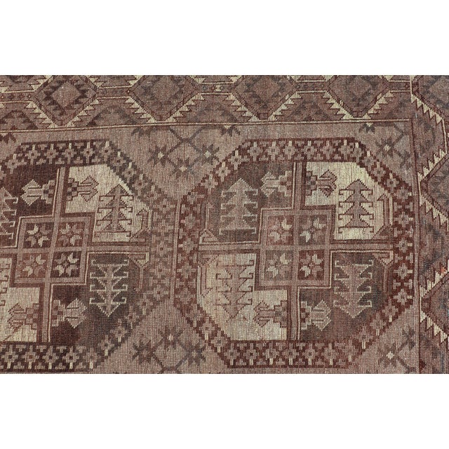 Textile Antique Ersari Tribal Rug With Rich Earthy Tones 8'4" X11'9" For Sale - Image 7 of 10