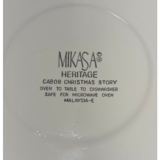 Late 20th Century Mikasa Heritage Christmas Story Chip and Dip Serving Set, 2 Pieces For Sale In Palm Springs - Image 6 of 9