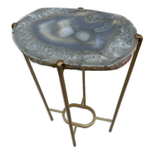 Modern Handcrafted Geode Drinks Table by Hastening Designs For Sale