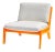 Portofino Outdoor Lounge Chair by the Drawing Room Atl - Handcrafted Mahogany in Premium Yacht Finish: Classic Orange - Modern Outdoor Furniture For Sale