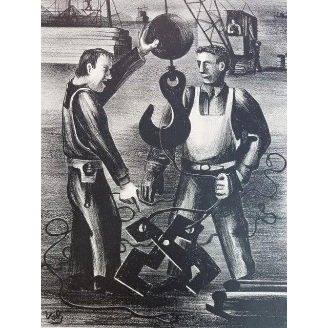 Black Herman Roderick Volz "The Argument" Wpa & Modern Expressionist Artist For Sale - Image 8 of 8