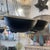 Black Ring and Cup Ceiling Lamp, 1970s For Sale - Image 4 of 5