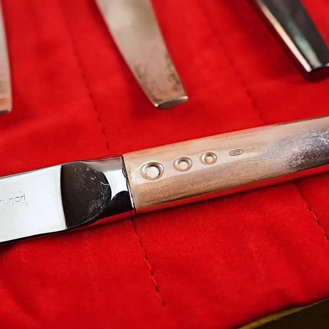 925 Silver Cutlery from Cleto Munari, Set of 6 For Sale - Image 11 of 17