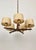 Five Arms Chandelier in Teak Wood and Brass by J. T. Kalmar for Kalmar, 1965 For Sale - Image 3 of 18