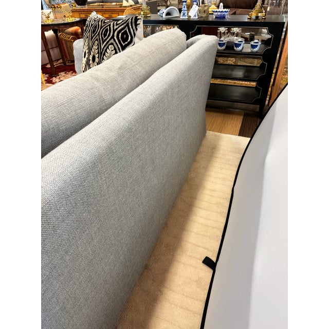 Restoration Hardware Ten Foot Belgian Arm Sofa Custom Italian Melange Slipcover For Sale - Image 10 of 12